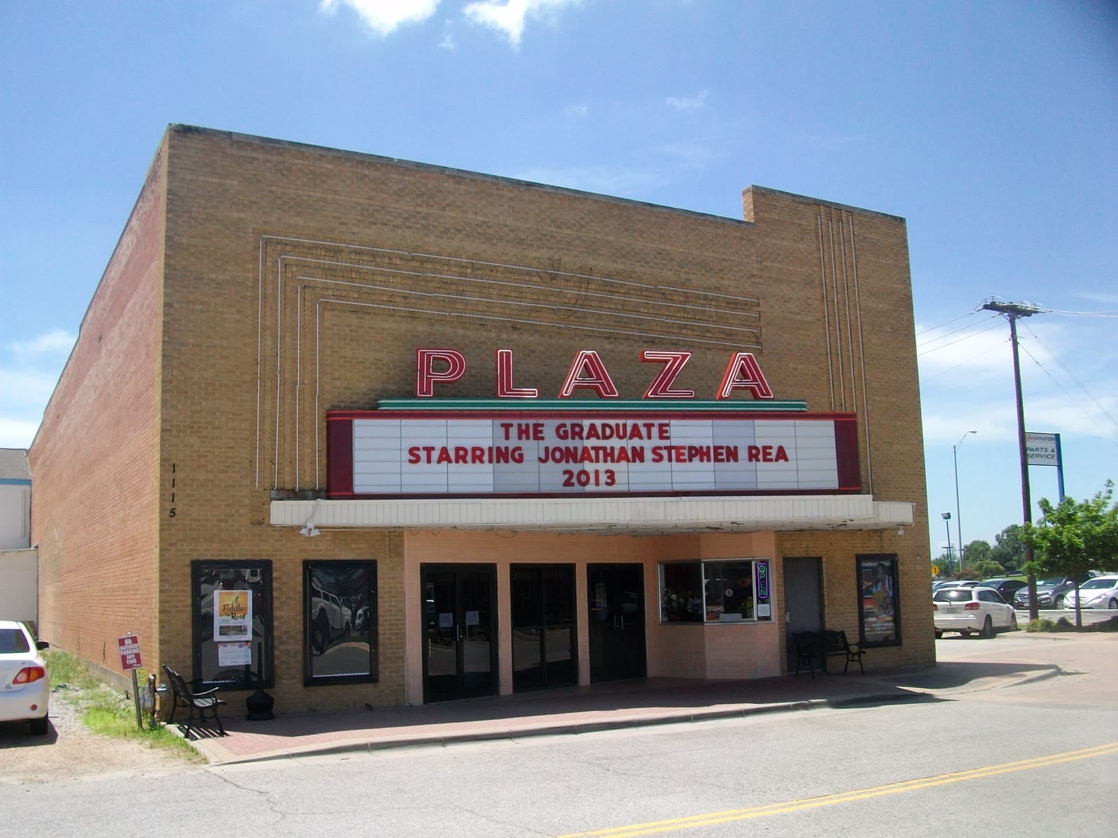 The Plaza Theater on the historic downtown square in Carrollton, Texas