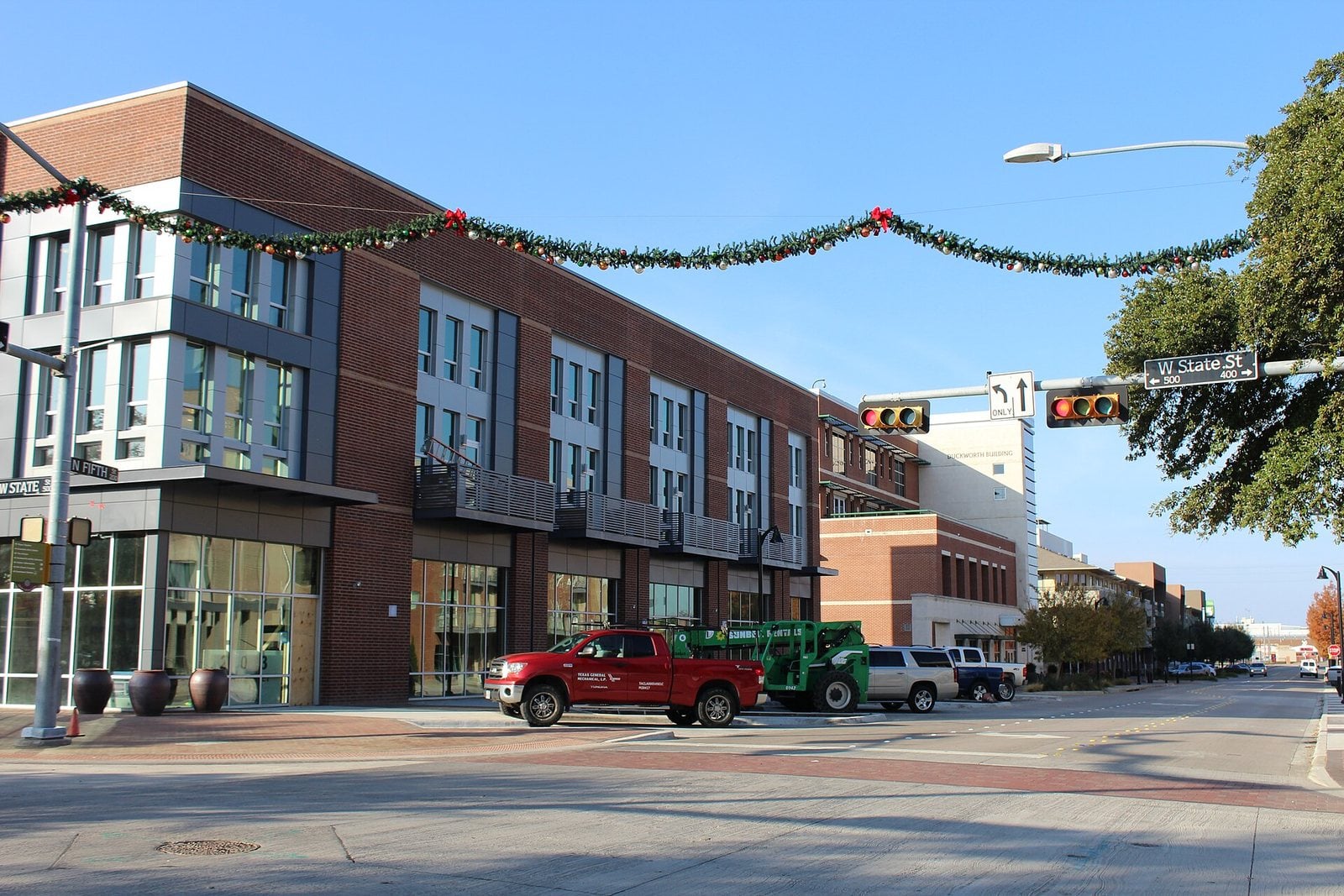 State and 5th Street in downtown Garland, Texas